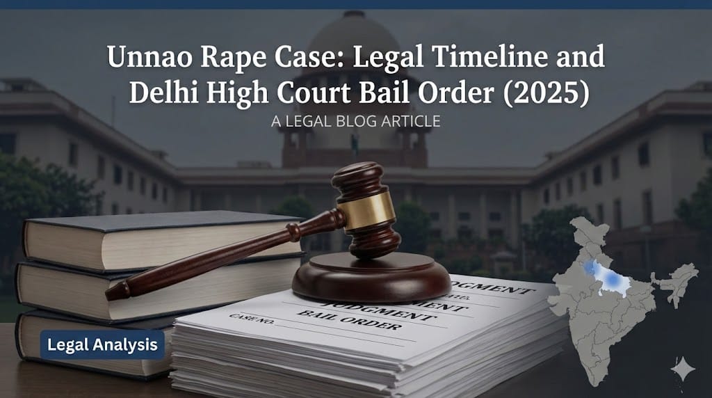 Unnao Rape Case: A Legal Timeline and Analysis of the Delhi High Court Bail Order (2025)