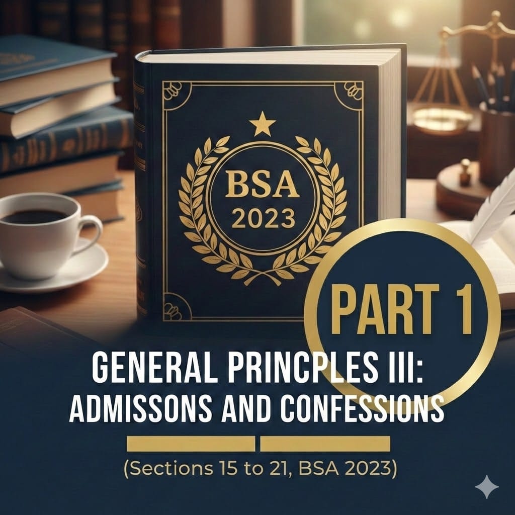 General Principles III: Admissions and Confessions (Sections 15 to 21, BSA 2023) Part 1