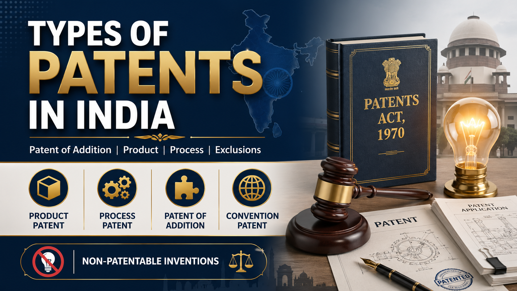 Types of Patents in India: Patent of Addition and Non-Patentable Inventions