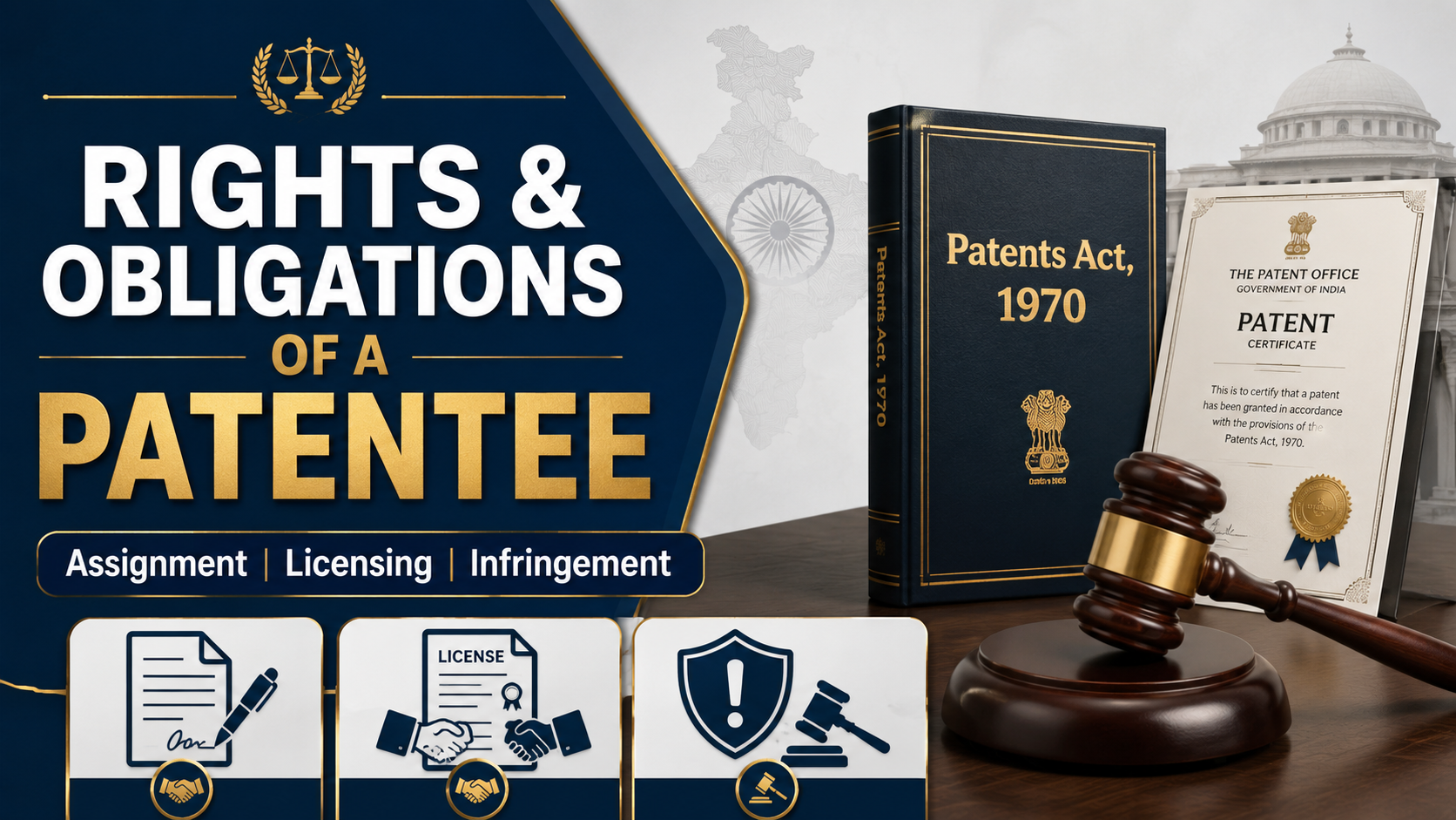 Rights and Obligations of a Patentee in India: Assignment, Licensing and Infringement