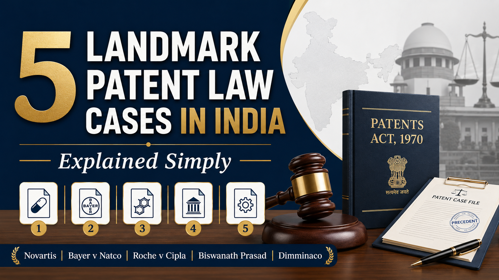 5 Landmark Patent Law Cases in India Explained Simply
