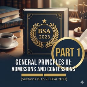 General Principles III: Admissions and Confessions (Sections 15 to 21, BSA 2023) Part 1