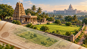 Temple inam land and a government office, illustrating the Supreme Court ruling on a void gift of temple property